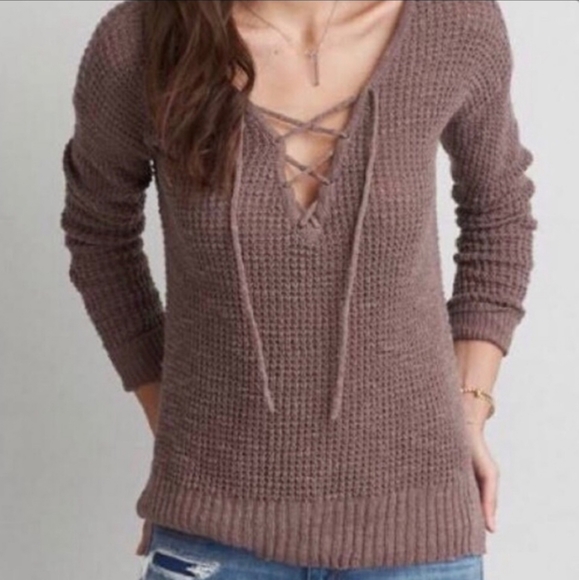 American Eagle Outfitters Sweaters - American Eagle Lace-up Sweater